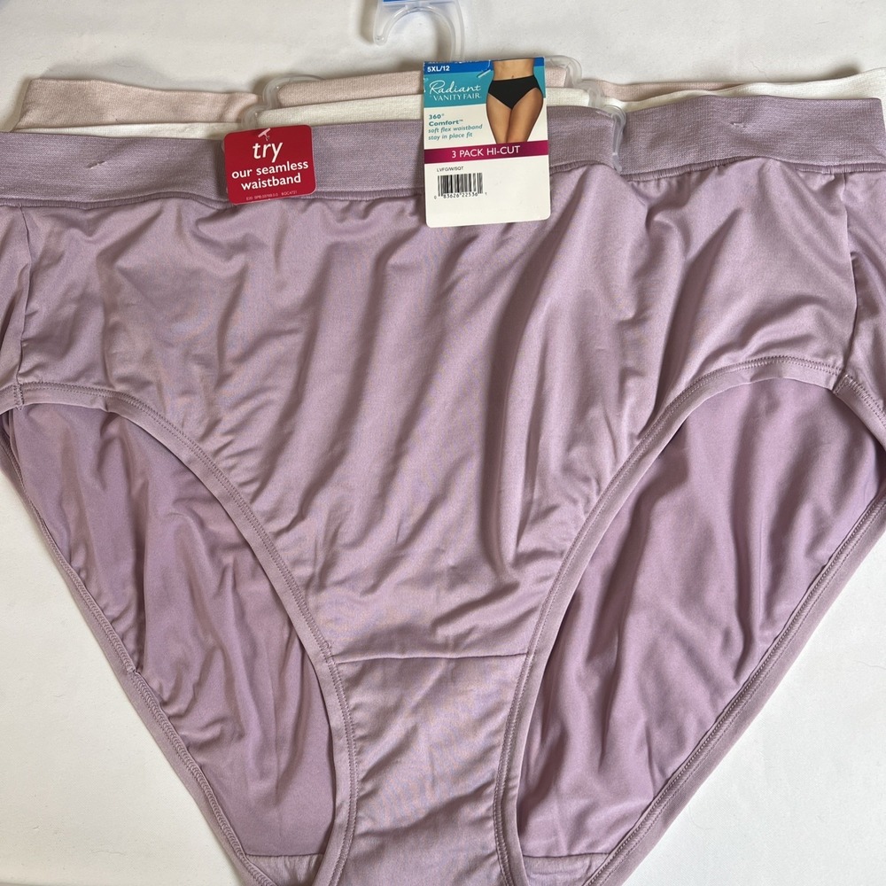Womens 3 Pack Total Radiant by Vanity Fair SOFT Hi-Cut Briefs XXL 5XL -‎ 12
